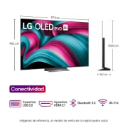 Dimensiones Smart TV LG OLED evo AI C5 4K.